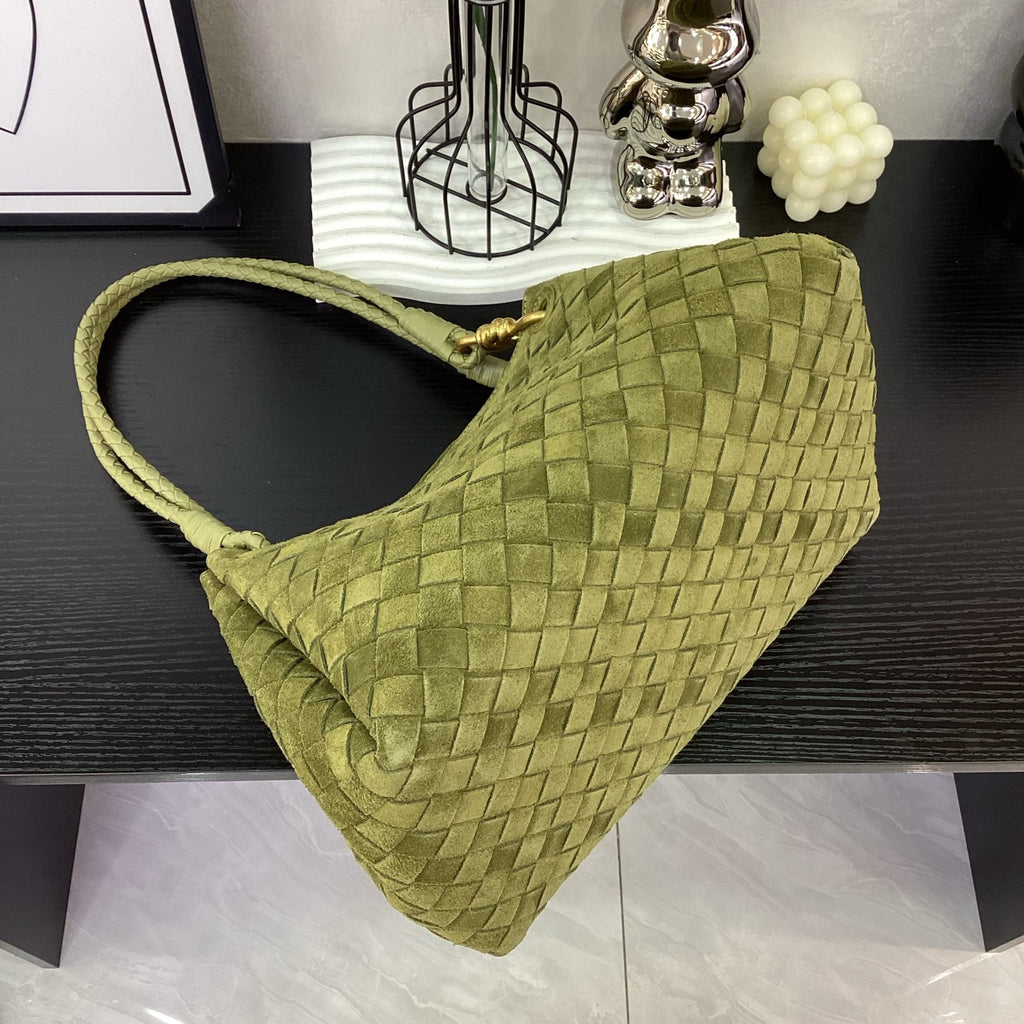 The Olive Verona Woven Suede Shoulder Bag