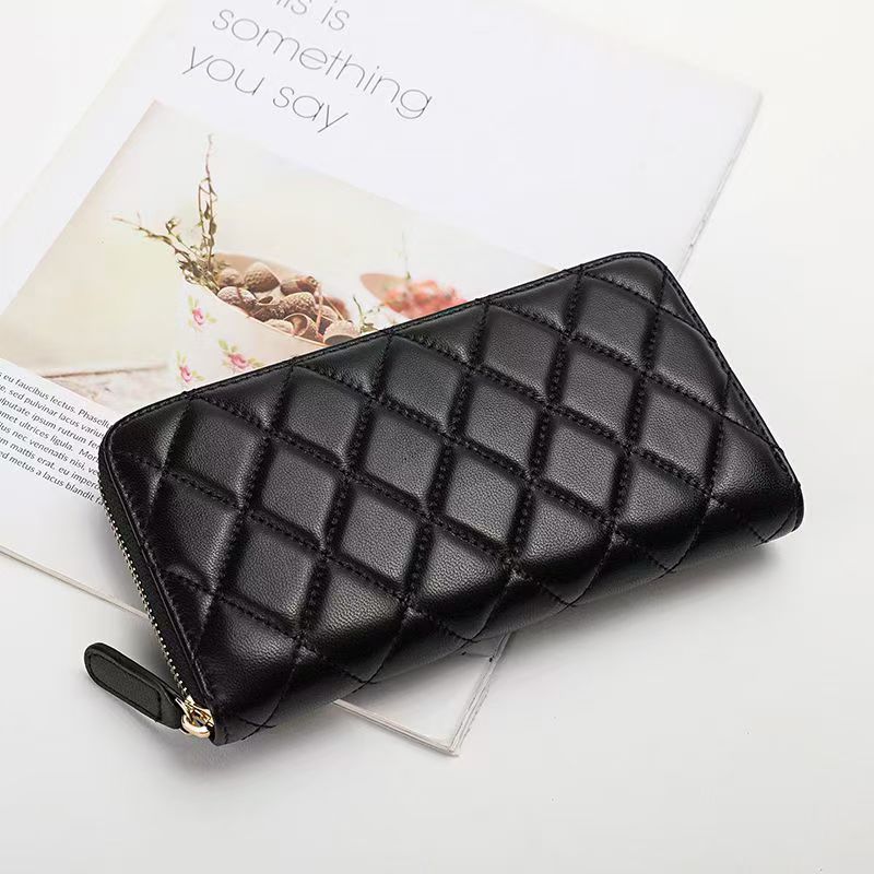 Midnight Luxe Quilted Zip Wallet