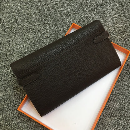 The Monaco Structured Leather Wallet – Black Epsom