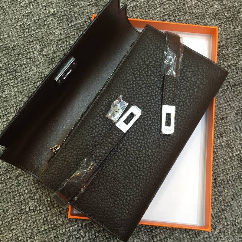The Monaco Structured Leather Wallet – Black Epsom