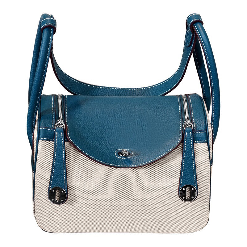 Voyage Dual Zip – Azure Leather & Canvas