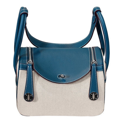 Voyage Dual Zip – Azure Leather & Canvas