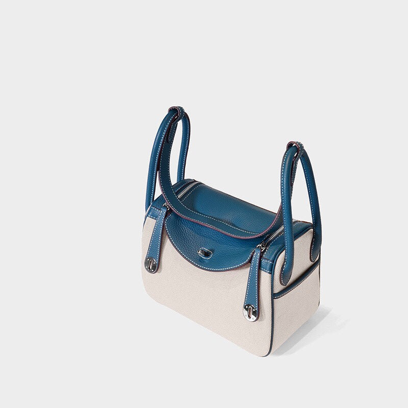 Voyage Dual Zip – Azure Leather & Canvas