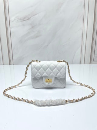 Petite Quilted Leather Chain Crossbody
