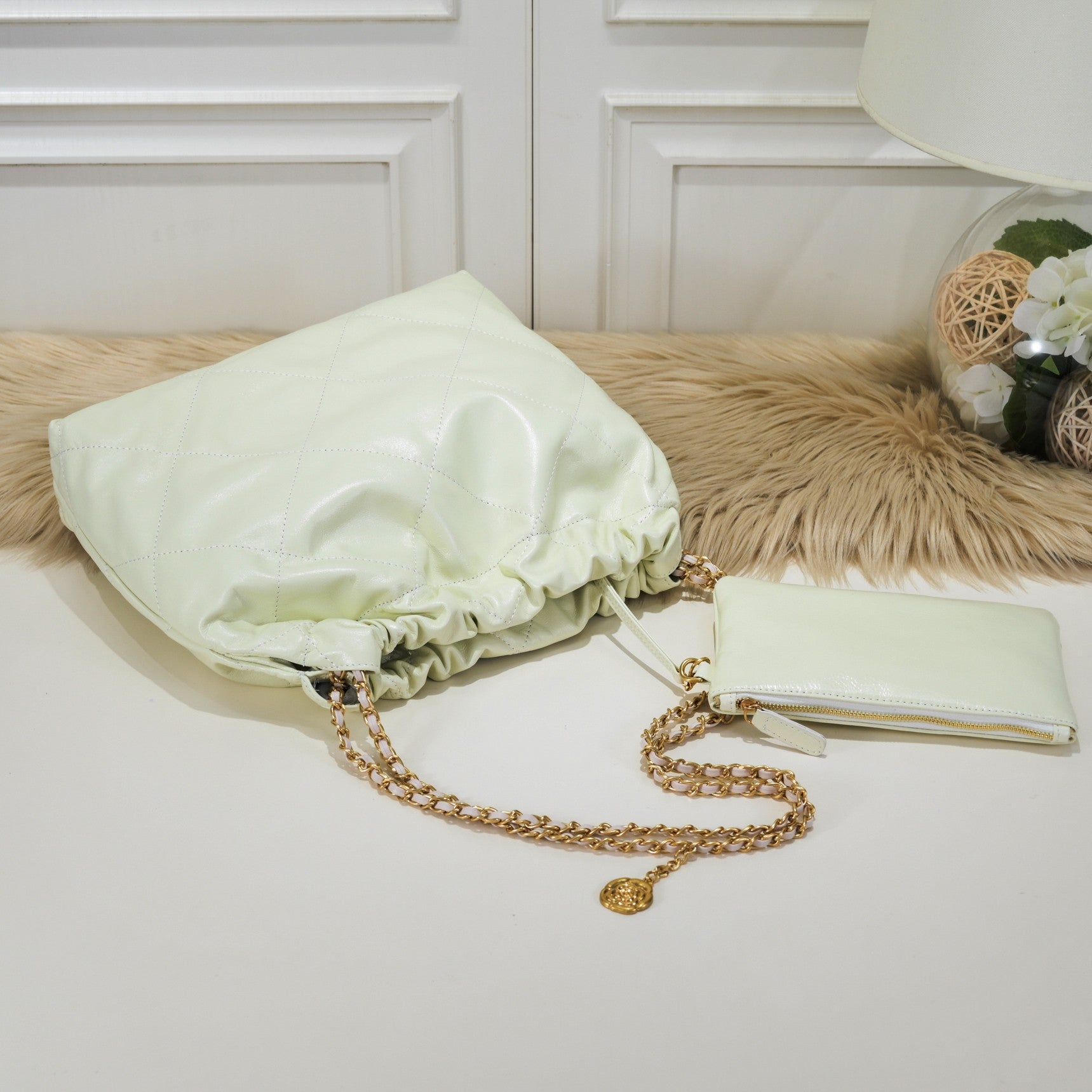 The Rowan Quilted Leather Pouch