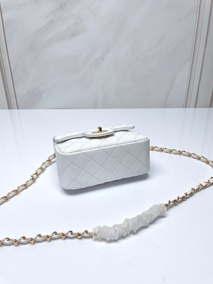 Petite Quilted Leather Chain Crossbody