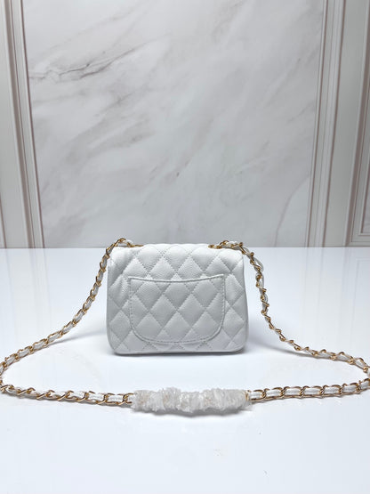 Petite Quilted Leather Chain Crossbody