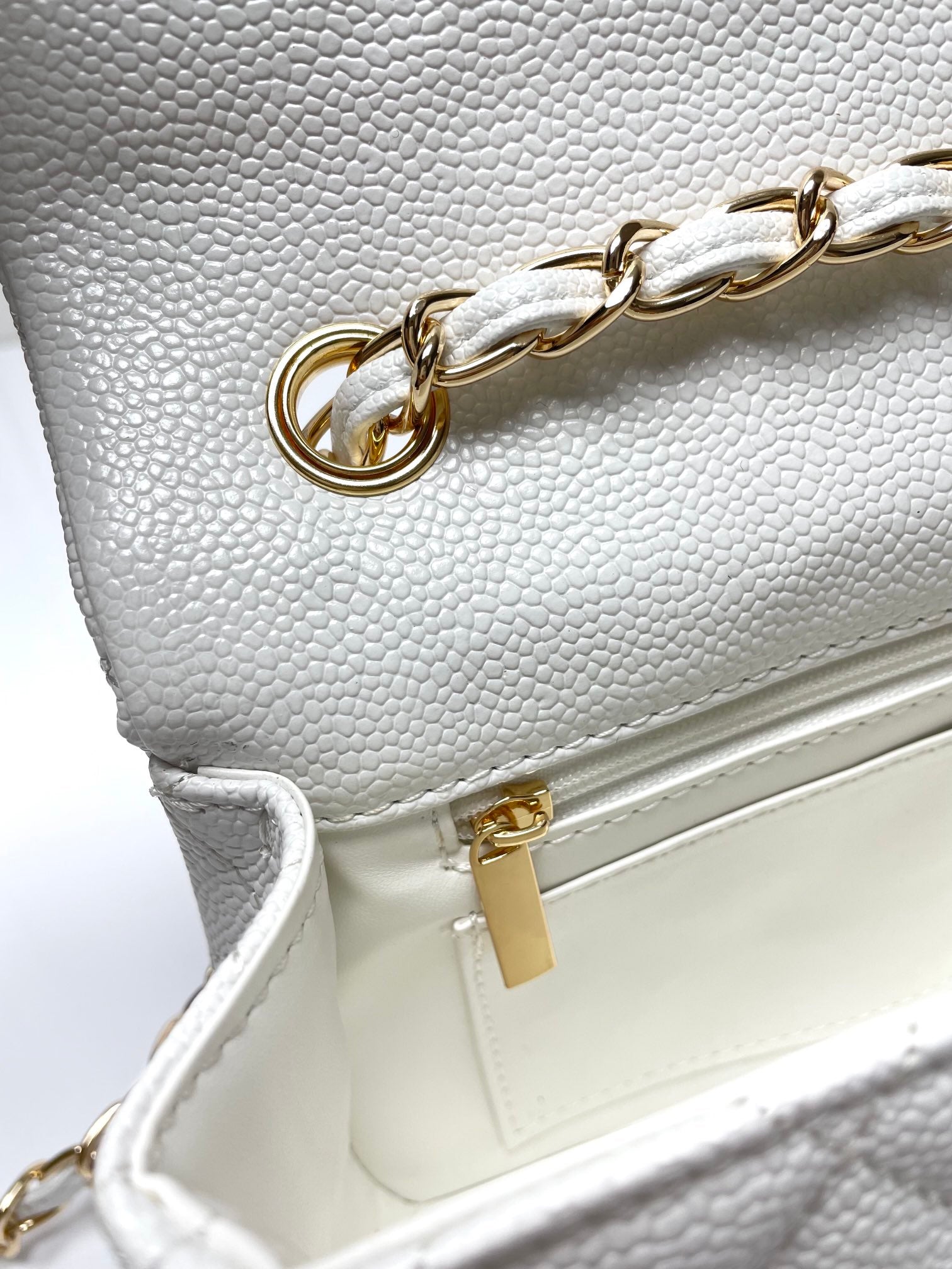 Petite Quilted Leather Chain Crossbody