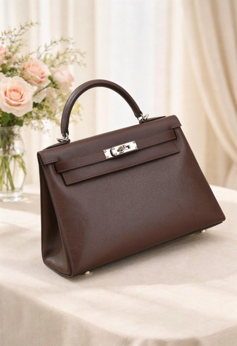 Espresso Luxe Structured Top Handle