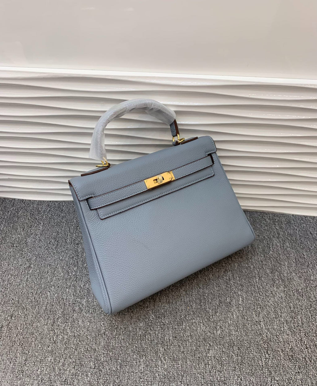 Powder Blue Elegance Top Handle