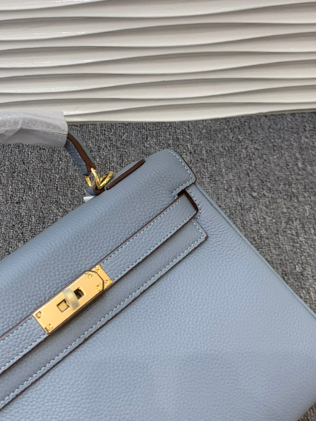 Powder Blue Elegance Top Handle