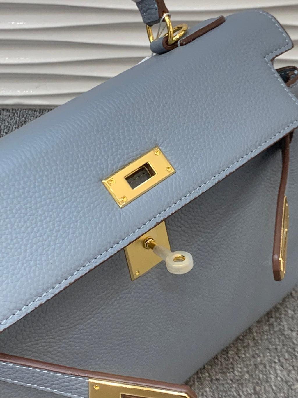 Powder Blue Elegance Top Handle