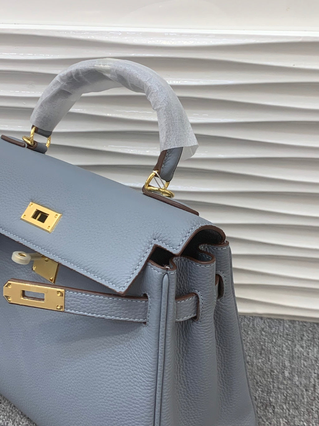 Powder Blue Elegance Top Handle