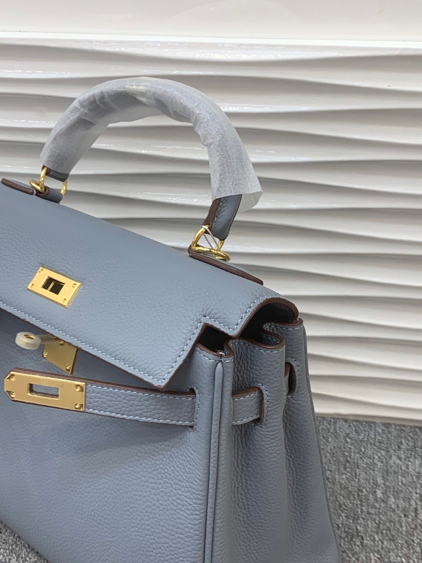 Powder Blue Elegance Top Handle
