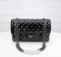 The Noir Lumière Patent Flap Bag