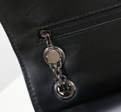 The Noir Lumière Patent Flap Bag