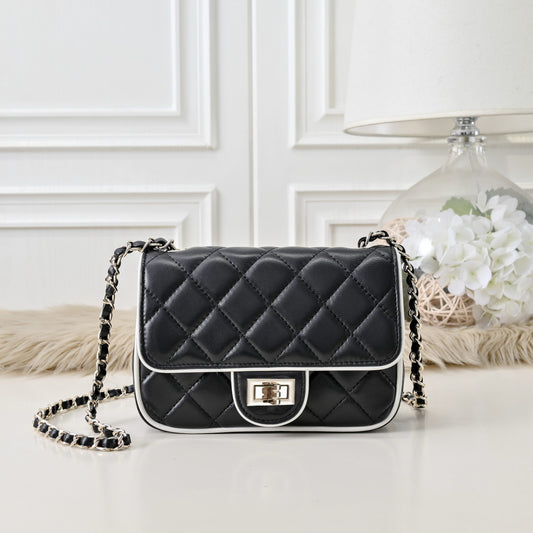 “Noir Mini Quilted” Leather Bag
