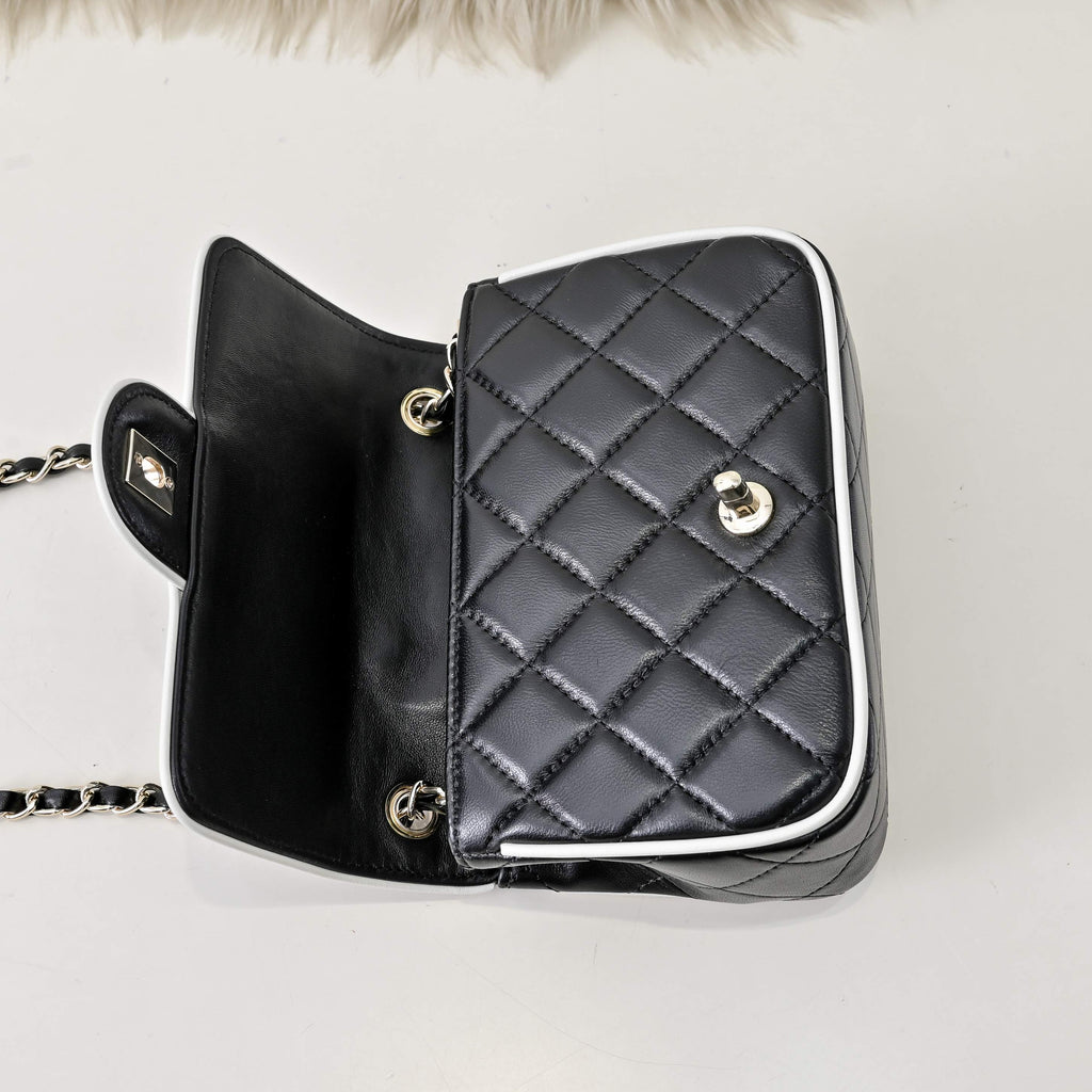 “Noir Mini Quilted” Leather Bag