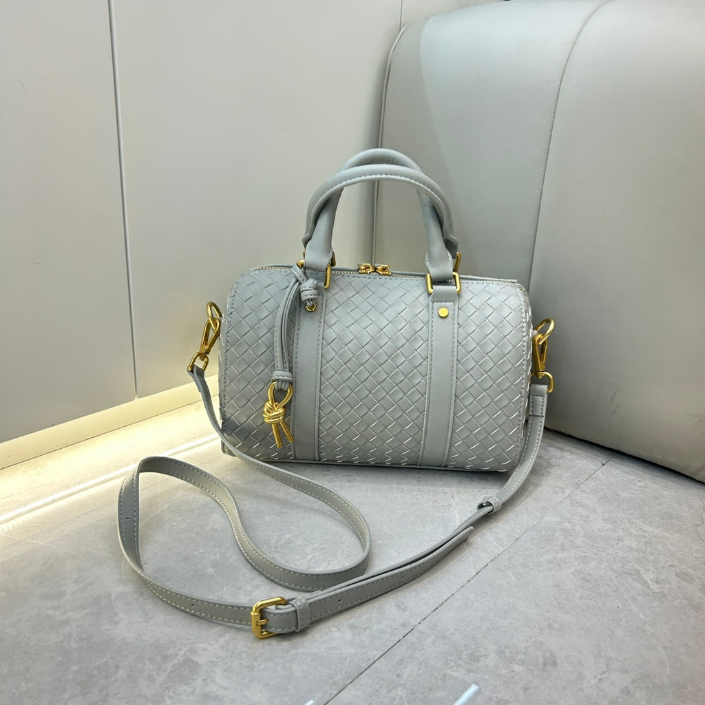 Élise Woven Barrel Bag