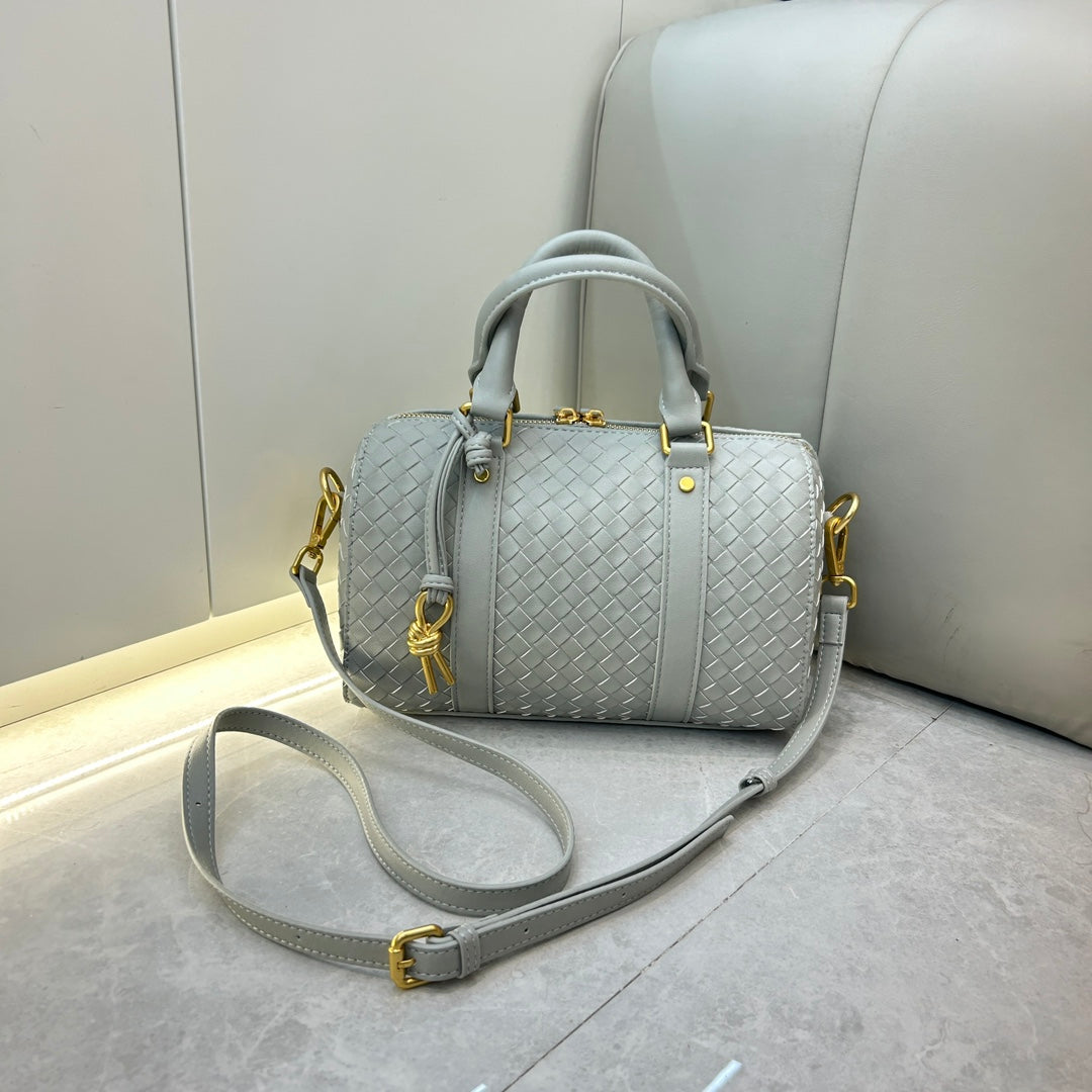 Élise Woven Barrel Bag