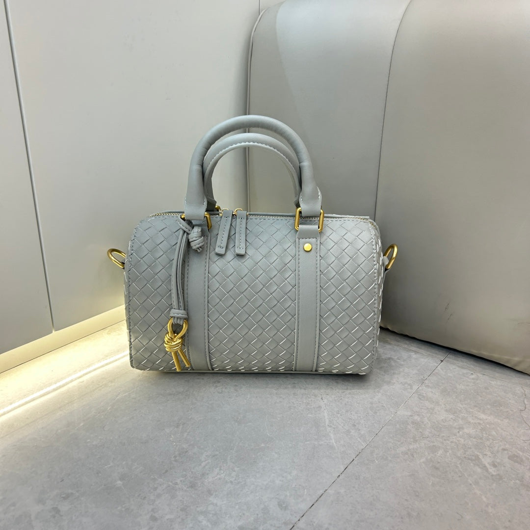 Élise Woven Barrel Bag