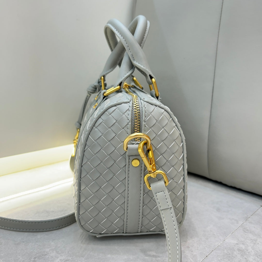 Élise Woven Barrel Bag