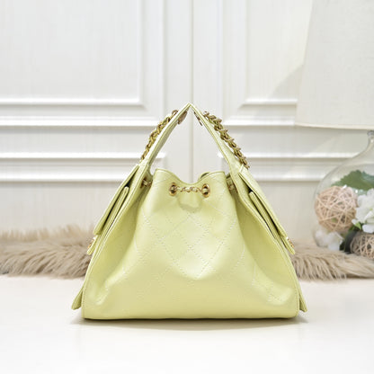 Leather Bucket Bag – Butter Yellow