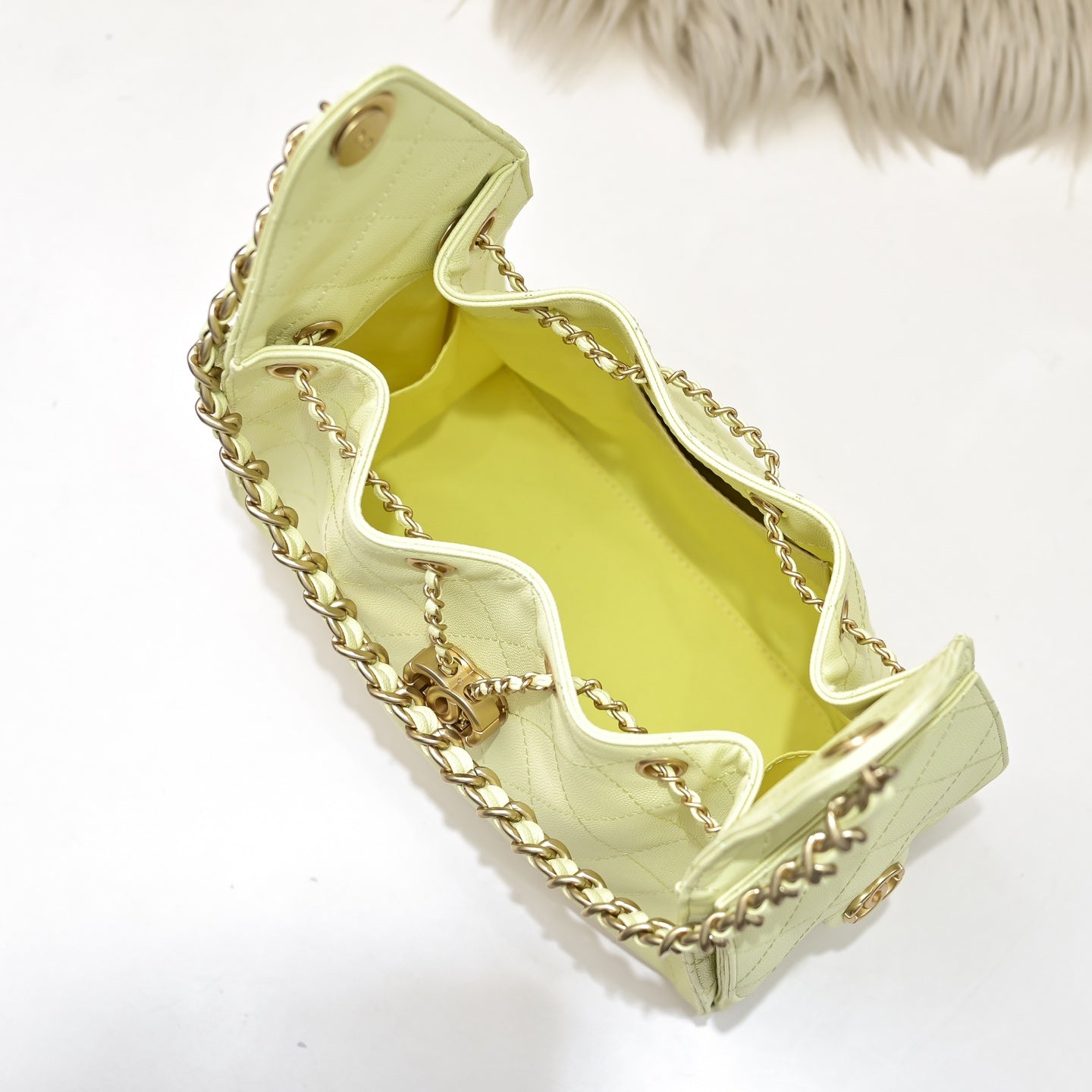 Leather Bucket Bag – Butter Yellow