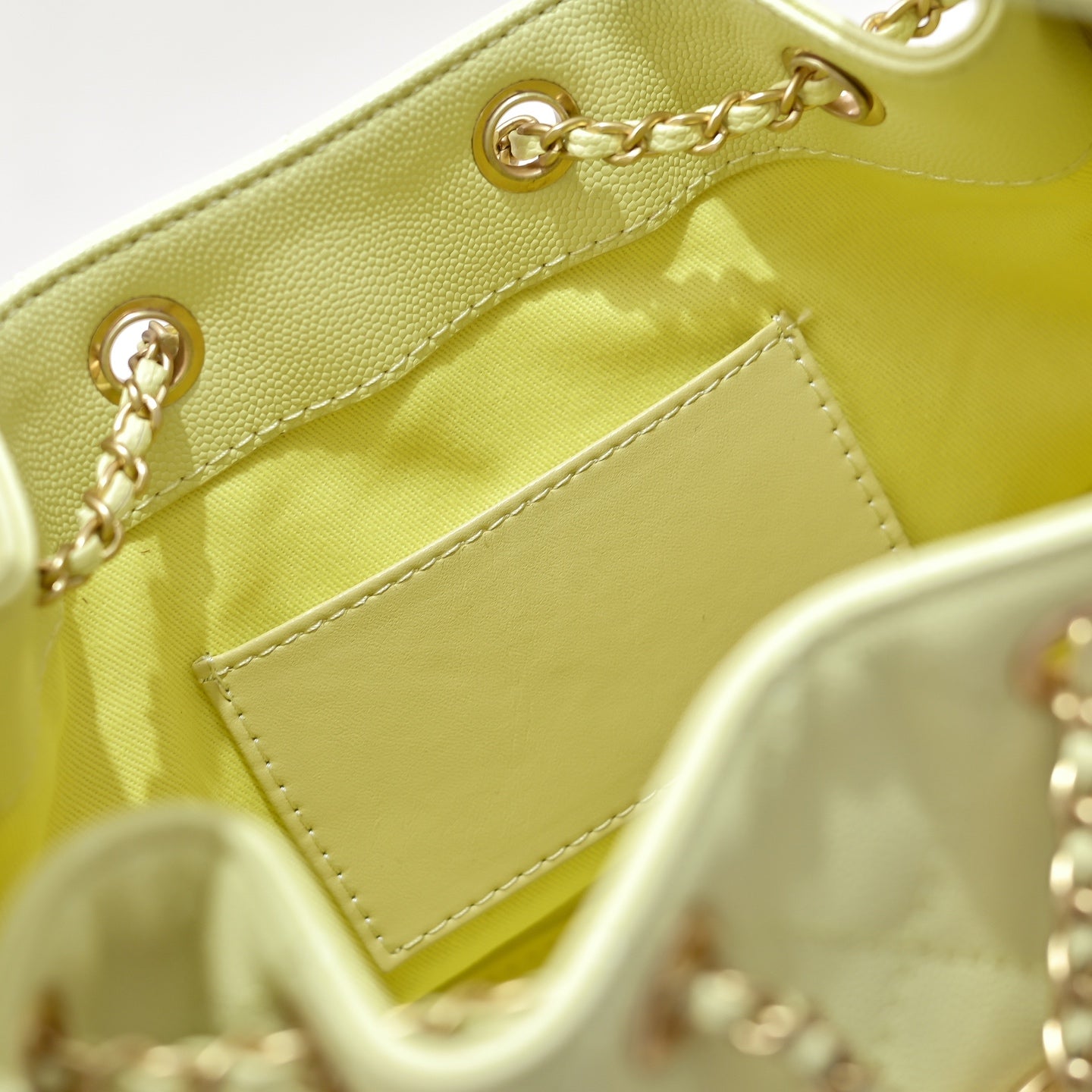 Leather Bucket Bag – Butter Yellow